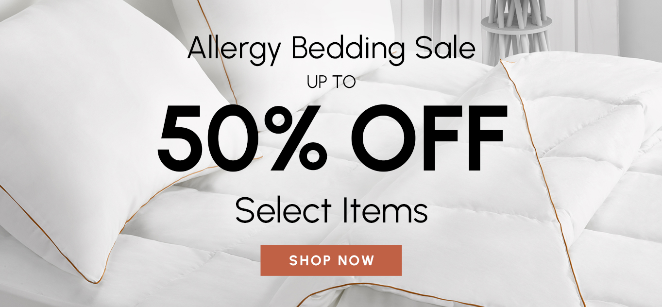 Up to 50% Off Allergy Bedding